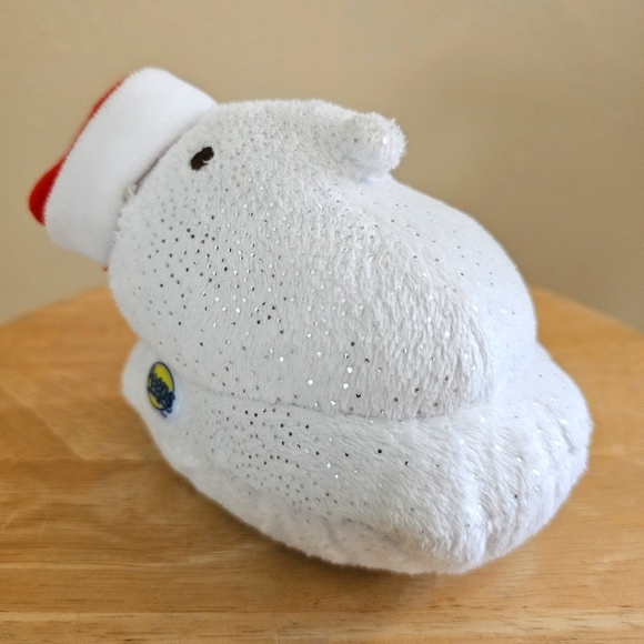 Plush Peeps Chick White Wearing Santa Hat - Picture 2 of 3